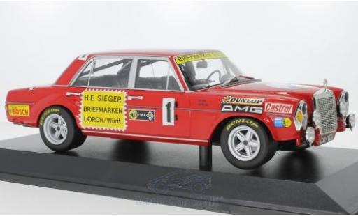 Diecast model cars Mercedes 300 6.8 SEL No.1 Briefmarken winner 24h N&Atilde;&frac14;rburgring 1972 H.Heyer/T.Betzler 1/18 Minichamps