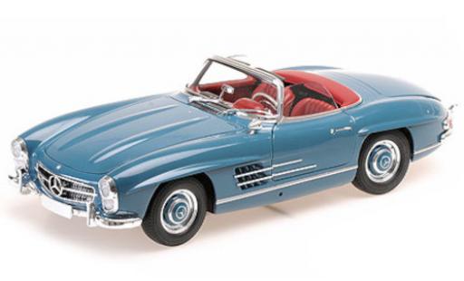 Diecast model cars Mercedes 300 Roadster SL (W198) blue 1957 1/18 Minichamps