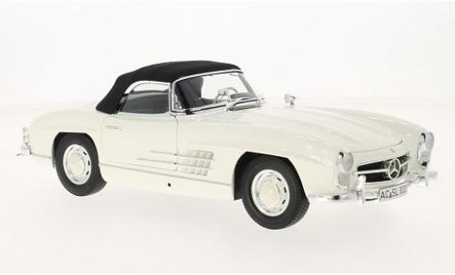 Diecast model cars Mercedes 300 Roadster SL (W198 I) white/black 1957 1/18 Minichamps