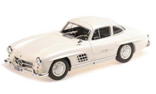 Diecast model cars Mercedes 300 Base SL (W198) white 1955 1/18 Minichamps