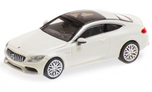 Diecast model cars Mercedes C AMG C 63 Coupe white 2019 1/87 Minichamps
