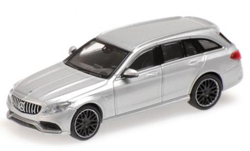 Diecast model cars Mercedes C AMG C63 T-Modell (S205) grey 2019 1/87 Minichamps