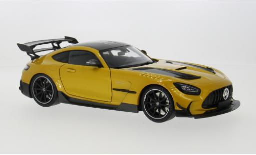 Diecast model cars Mercedes AMG GT Black Series metallise yellow 2021 1/18 Minichamps
