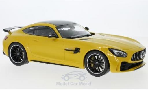 Diecast model cars Mercedes AMG GT Base -R yellow/black 2017 1/18 Minichamps