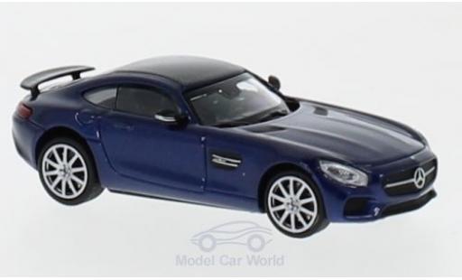 Diecast model cars Mercedes AMG GT GT S metallic blue 2015 1/87 Minichamps