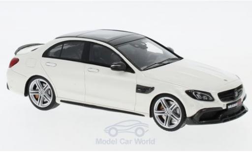 Diecast model cars Mercedes C AMG Brabus 600 white 2015 Basis C 63 S 1/43 Minichamps