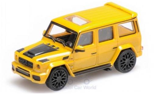 Diecast model cars Mercedes B G-Class Brabus 850 6.0 Biturbo Widestar metallic yellow 2015 Basis AMG G63 1/87 Minichamps