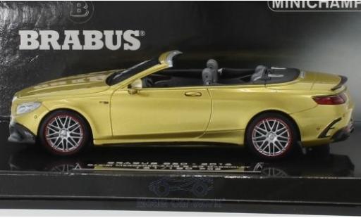 Diecast model cars Mercedes B S-Class Brabus 850 Convertible gold 2016 Basis AMG S 63 Convertible 1/43 Minichamps