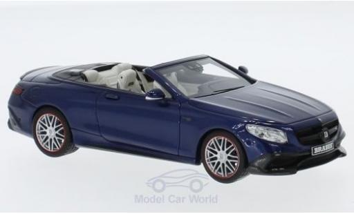 Diecast model cars Mercedes B S-Class Brabus 850 metallic blue 2016 Basis AMG S 63 Convertible 1/43 Minichamps