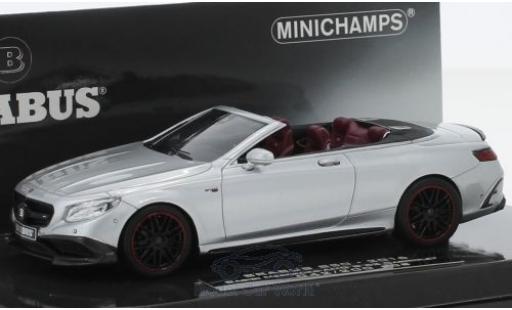 Diecast model cars Mercedes B S-Class Brabus 850 grey 2016 Basis AMG S 63 Convertible 1/43 Minichamps