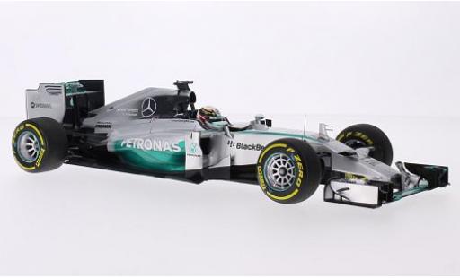 Diecast model cars Mercedes F1 2014 W05 Hybrid No.44 AMG Petronas Team Petronas formula 1 GP Abu Dhabi avec figurine de conducteur L.Hamilton 1/18 Minichamps