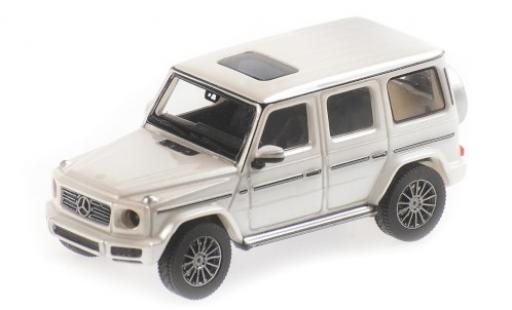 Diecast model cars Mercedes Classe G Base G500 (W463) metallic white 2018 1/87 Minichamps