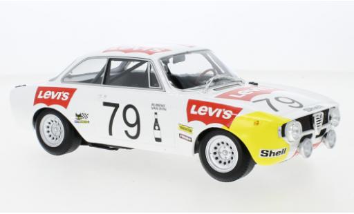 Diecast model cars Alfa Romeo Giulia gt junior 1300 A No.79 24h Spa 1971 1/18 Minichamps