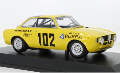 Diecast model cars Alfa Romeo Giulia sprint gta A 1300 No.102 Monzeglio Squadra Corse Targa Florio 1971 1/18 Minichamps