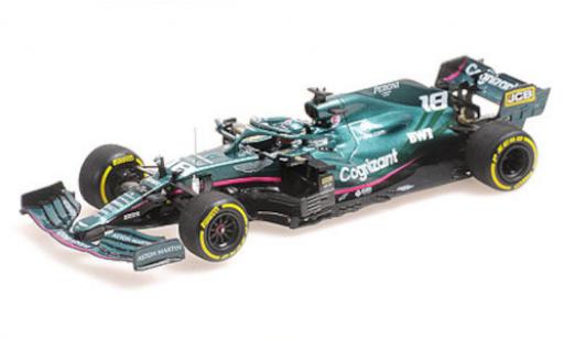 Diecast model cars Aston Martin AMR21 f1 1 No.18 Cognizant Team Cognizant formula 1 GP Bahrain 2021 1/43 Minichamps