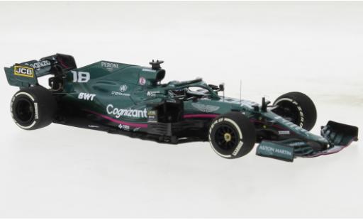Diecast model cars Aston Martin AMR21 f1 1 No.18 Cognizant Team Cognizant formula 1 GP Monaco 2021 1/18 Minichamps