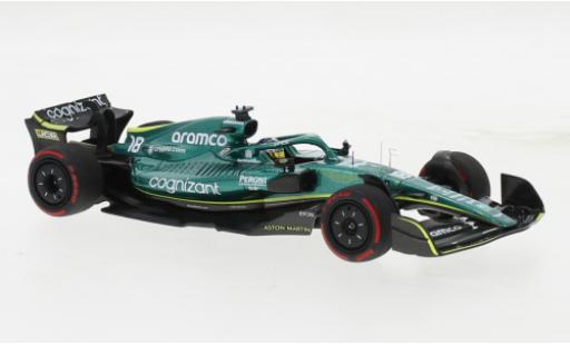 Diecast model cars Aston Martin AMR22 f1 2 No.18 Aramco Cognizant Team Cognizant formula 1 GP Bahrain 2022 1/43 Minichamps