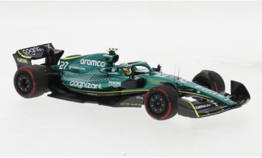Diecast model cars Aston Martin AMR22 f1 2 No.27 Aramco Cognizant Team Cognizant formula 1 GP Bahrain 2022 1/43 Minichamps