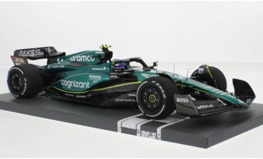 Diecast model cars Aston Martin AMR23 f1 3 No.14 Aramco Cognizant Team Cognizant formule 1 GP Bahrain 2023 1/18 Minichamps
