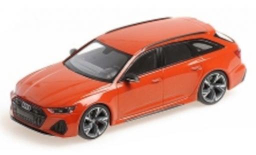 Diecast model cars Audi RS6 avant (C8) metallise orange 2019 1/43 Minichamps