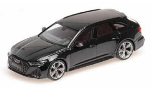 Diecast model cars Audi RS6 avant (C8) metallise black 2019 1/43 Minichamps