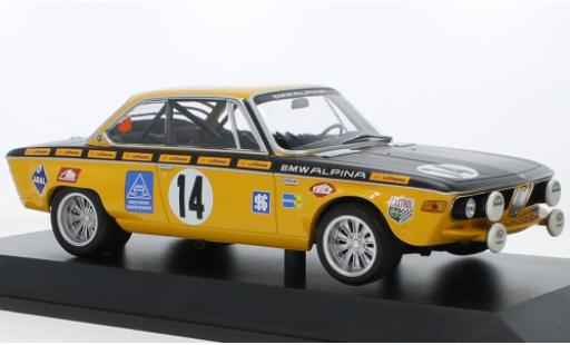 Diecast model cars Bmw 2800 CS No.14 Alpina 24h Spa 1970 1/18 Minichamps
