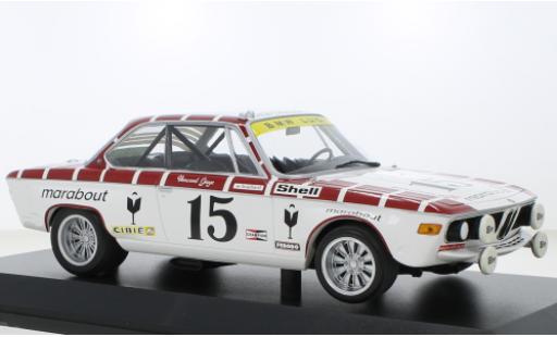 Diecast model cars Bmw 2800 CS No.15 Racing Team Marabout 24h Spa 1972 1/18 Minichamps
