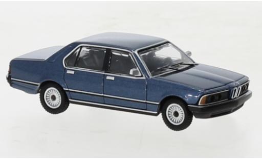 Diecast model cars Bmw 733 berline i (E23) metallise blue 1977 1/87 Minichamps