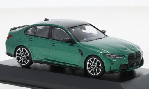 Diecast model cars Bmw M3 Competition (G80) metallise green 2020 1/43 Minichamps
