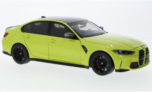 Diecast model cars Bmw M3 berline (G80) metallise yellow 2020 1/18 Minichamps