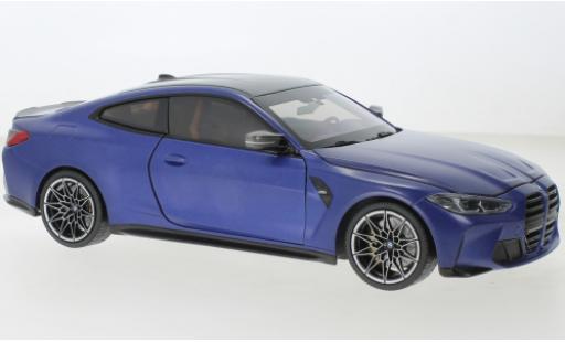 Diecast model cars Bmw M4 coupe blue mat 2020 1/18 Minichamps