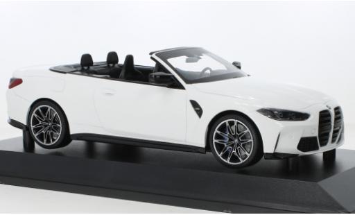 Diecast model cars Bmw M4 Cabriolet white 2021 1/18 Minichamps