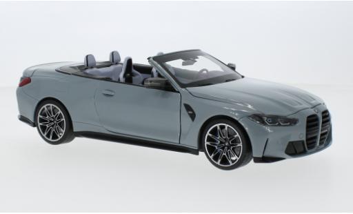 Diecast model cars Bmw M4 Cabriolet metallise grey 2020 1/18 Minichamps