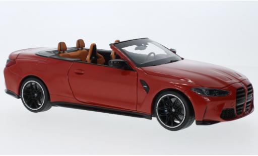 Diecast model cars Bmw M4 Cabriolet metallise red 2020 1/18 Minichamps