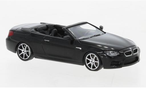 Diecast model cars Bmw M6 Cabriolet Convertible metallise black 2015 1/87 Minichamps