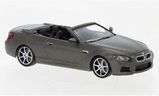 Diecast model cars Bmw M6 Cabriolet Convertible matt-grey 2015 1/87 Minichamps