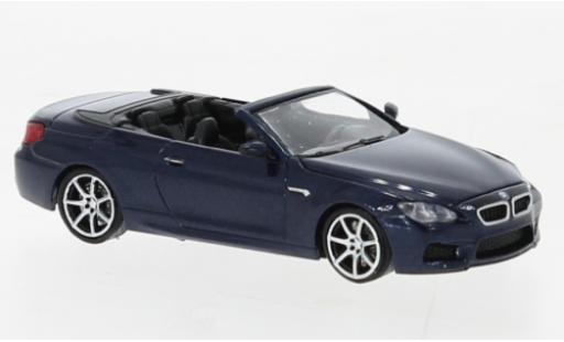 Diecast model cars Bmw M6 Cabriolet Convertible metallise blue 2015 1/87 Minichamps