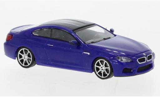 Diecast model cars Bmw M6 Coupe metallise blue 2015 1/87 Minichamps