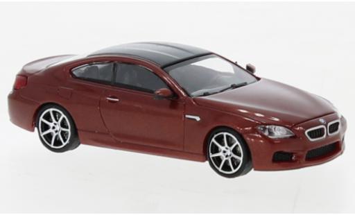 Diecast model cars Bmw M6 Coupe metallise orange 2015 1/87 Minichamps