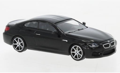 Diecast model cars Bmw M6 Coupe metallise black 2015 1/87 Minichamps
