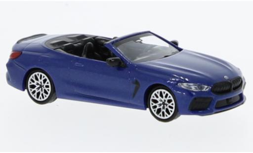 Diecast model cars Bmw M8 Cabriolet Competiton (G14) metallise blue 2019 1/87 Minichamps