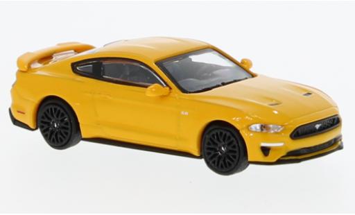 Diecast model cars Ford Mustang GT metallise orange 2018 1/87 Minichamps