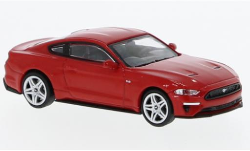 Diecast model cars Ford Mustang GT red 2018 1/87 Minichamps