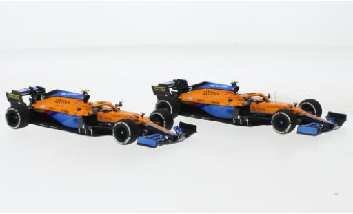 Diecast model cars McLaren F1 MCL35M 2er Set: No.3 + 4 Team formula 1 GP Italien 2021 1/43 Minichamps