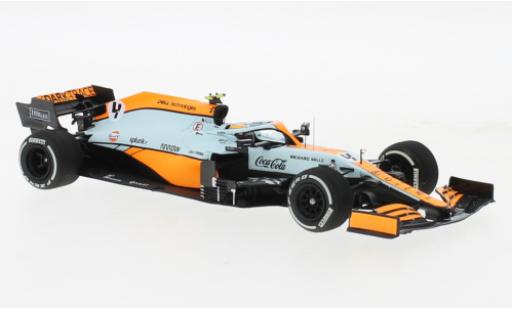 Diecast model cars McLaren F1 MCL35M No.4 Team Gulf formula 1 GP Monaco 2021 1/43 Minichamps