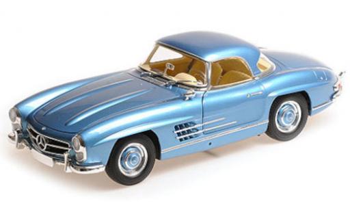 Diecast model cars Mercedes 300 Roadster SL (W198 II) metallise blue 1957 1/18 Minichamps