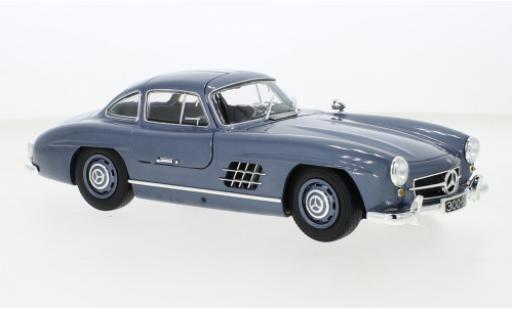Diecast model cars Mercedes 300 Base SL (W198) metallise blue 1955 1/18 Minichamps