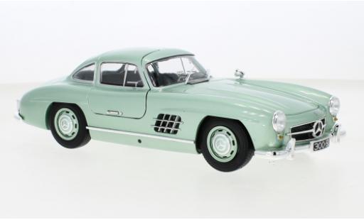 Diecast model cars Mercedes 300 Base SL (W198) metallise green 1955 1/18 Minichamps