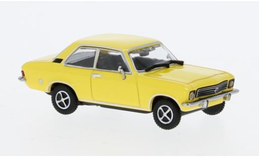 Diecast model cars Opel Ascona A Base A yellow 1970 1/87 Minichamps