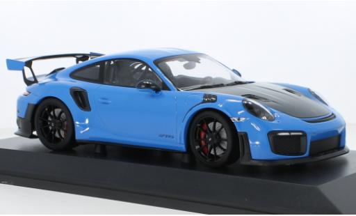 Diecast model cars Porsche 911 GT2 RS (991.2) blue 2018 1/18 Minichamps